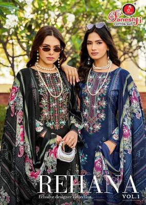 Ganeshji rehana vol-1 karachi dress materials wholesale dealers in kolkata